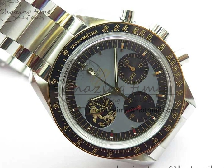 0130 Speedmaster 50th Anniversary of The Moon Landing OMF Best Edition on SS Bracelet Manual Winding Chrono Movement WellDesigned 7891